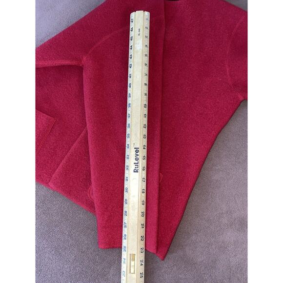 Chico’s Design 3 (XL) 100% Boiled Wool Reversible Red, Red Blk Animal Print Jckt - Picture 9 of 9